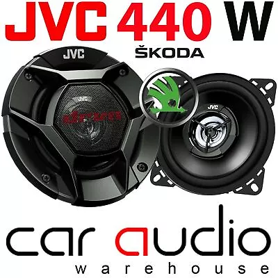 Skoda Fabia 6Y 1999-2007 JVC 10cm 4 Inch 440 Watts 2 Way Front Dash Car Speakers • £22.99