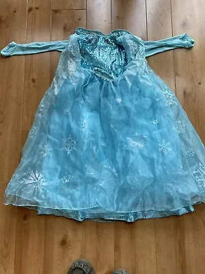 Disney Frozen Elsa Dress Gown ~ Costume ~ Girls Sz 7/8 ~ Multi Layer ~ Teal • $4.99