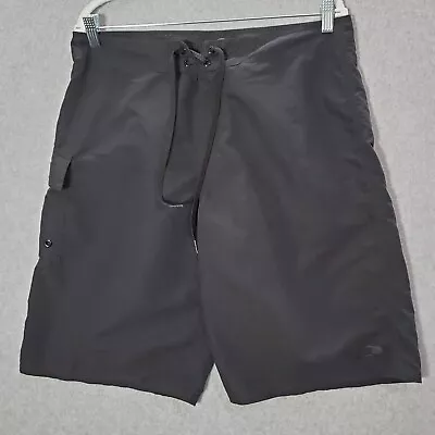 Oakley Men Swimwear 34 Black Board Shorts Drawstring Mid Rise 11  Inseam READ • $11.96