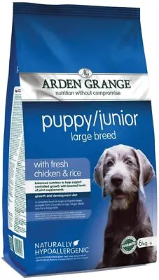 £39.19 • Buy Arden Grange Puppy/Junior Large Breed Dry Dog Food With Fresh Chicken And Rice, 