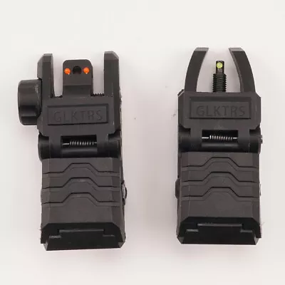 GLKTRS Tactical Folding Back Up Iron Sight Front Rear Sights Set • $40.99