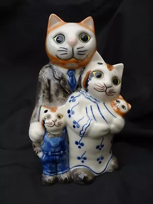 Quail Cat Family. Ceramic. (4) Father/Mother/Child/Baby. Vintage. • £29.99