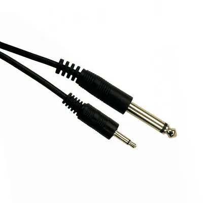 £2.75 • Buy 3.5mm Mono Jack Plug To 6.35mm Mono 1/4  Plug Small To Big Jack Audio Cable Lead