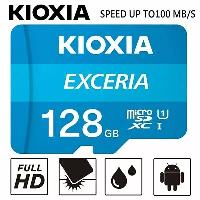 Kioxia Exceria 128GB U1 C10 HD High Speed 100MBs MicroSD TF Memory Card • $32.95