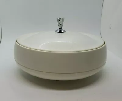 $21.99 • Buy Vacron White Thermal Lidded Serving Bowl Bopp Decker Plastics  Retro