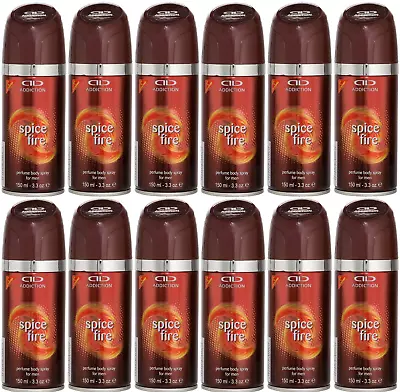 12 X Addiction Deodorant Body Spray Spice Fire 150ml • £21.65