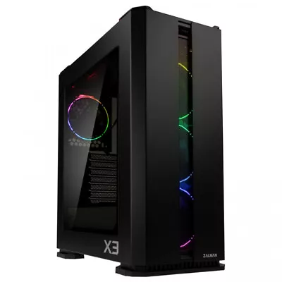 Zalman X3 ARGB Mid-Tower Case - Black Tempered Glass • £108.09