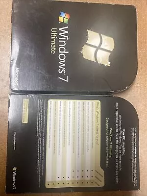 Microsoft Windows 7 Ultimate 32 Bit And 64 Bit DVDs With SP1 Full Retail • $59.90