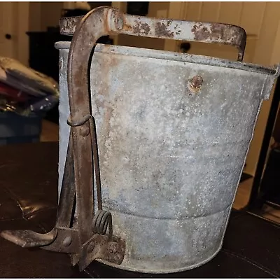 Antique Metal Mop Bucket With Ringer • $40