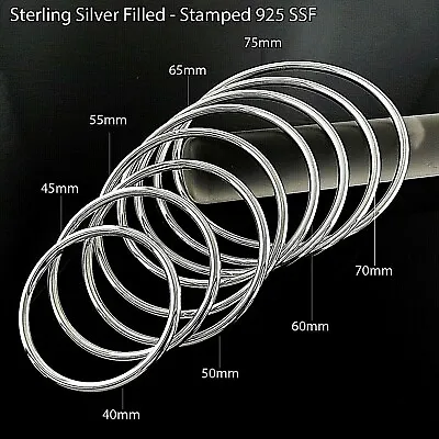 Bangle Real 925 Sterling Silver Filled Solid Bracelet Baby Kids & Ladies Sizes • $7.80