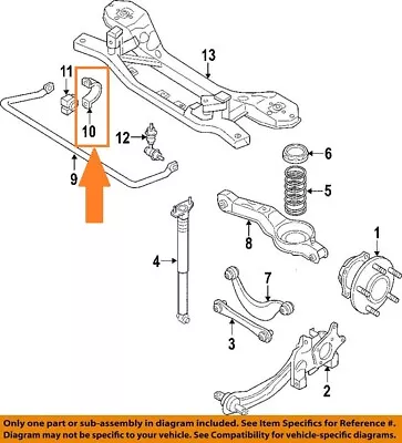 MAZDA OEM 2007-13 Mazda 3 Rear Stabilizer Sway Bar Bracket Fits L Or R B37F34155 • $5.70