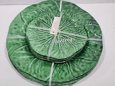 8pc Gardeners Eden Easter Green Cabbage Leaf Dinner Plates + Appetizer Plates • $59.99