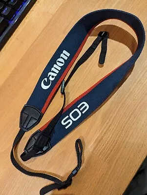 Genuine Original Canon EOS Camera Neck Strap Blue And Red • £0.99