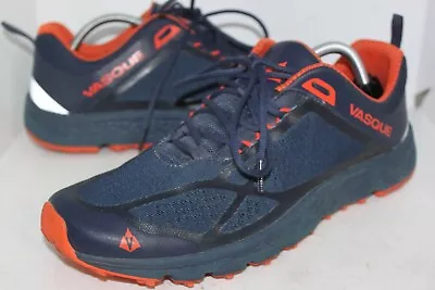 Vasque Mens Velocity 7648M Hiking Trail Running Shoes Navy Blue & Orange Size 12 • $24.99