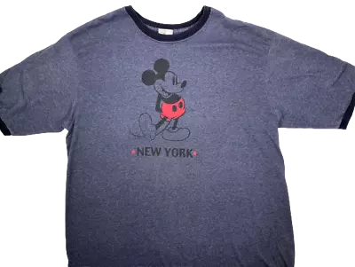 Disney Mens Mickey Mouse New York City T-Shirt Size Large L - Heather Gray • $6.60