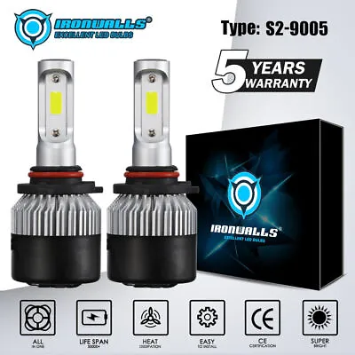 2-Side 9005 HB3 LED Headlight Hig/Low Beam Light Bulb 6500K White Conversion Kit • $15.49