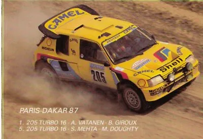 Peugeot Sport 205 Turbo 16 T16 Paris Dakar Rally 1987 Winner Sticker Autocollant • $18.93