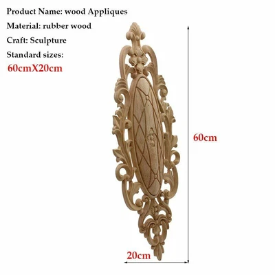 $106.72 • Buy Wood Carved Appliques Frame Onlay Furniture Vintage Home Decorations Accessories