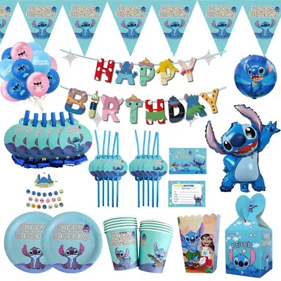 Lilo & Stitch Children's Birthday Tableware Cutlery Plate Cup Party Decoration • £4.55