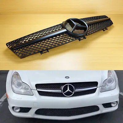 Fit Mercedes-Benz W219 05-07 CLS-CLASS 4Door Matte Black Matte Star Front Grille • $189.08