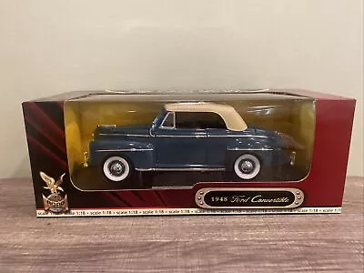 1948 Ford Blue Convertible Road Signature 1:18 Metal Die Cast In Box • $34.99