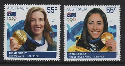 2010 Vancouver Winter Olympic Games Australian Gold Medal Stamps (set Of 2) MUH • $1.62