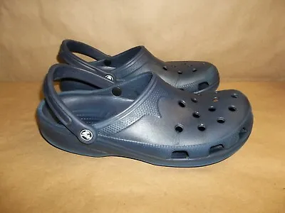 Crocs Classic Navy Blue Slip On Clogs XL Mens Size 10-11                      C3 • $18.99