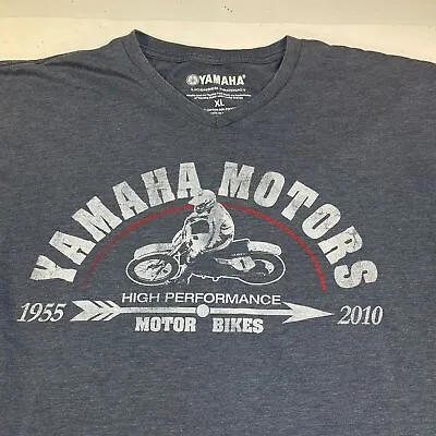 YAMAHA MOTOR BIKES MOTORCYCLES RACING Vintage Style TEE T SHIRT Sz Mens XL 50/50 • $11.95