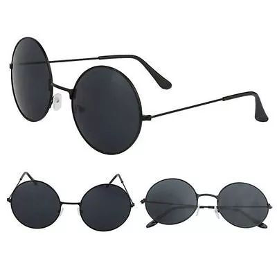 $14.95 • Buy Retro 90s Style John Lennon Sunglasses Round Grunge Steampunk Black