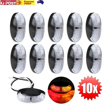 $15.99 • Buy 10X LED Clearance Lights Side Marker Amber Red Indicators Trailer Truck RV Lamp