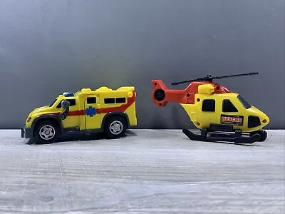 Matchbox Rescue Emergency Ambulance Vehicle  Vintage 2001 & Helicopter • $15