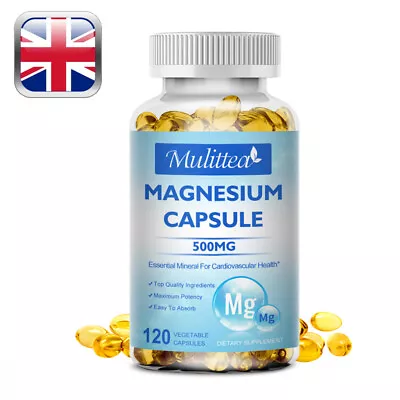 Magnesium Glycinate 500 MG Chelated RLS Improved Sleep Stress & Anxiety Relief • £12.53