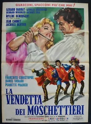 LES TROIS MOUSQUETAIRES MILADY Italian 2F Movie Poster 39x55 MYLENE DEMONGEOT 61 • $200