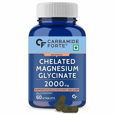 Chelated Magnesium Glycinate 2000mg Per Serving Supplement - 60 Capsules • £17.42