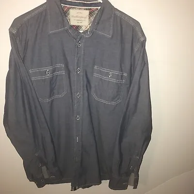 WEATHERPROOF VINTAGE Men's Button Up Shirt Medium  Blue Soft Chambray • $12.58