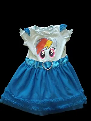 My Little Pony Rainbow Dash Dress W/ Wings Playtime Dress Up Costume Size 3T • $6.49