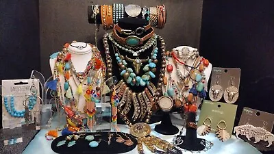 HUGE! Lot Southwest Native American Inspired Jewelry Estate Vintage  (0732) • $8.50