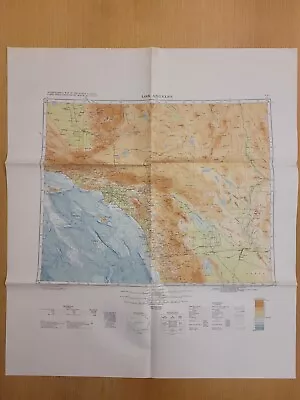 1952 Map Of Los Angeles California - San Diego Tijuana San Bernardino Ventura • $99.99