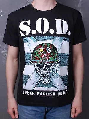 S.O.D. - Speak English Or Die T-Shirt Black • $17.99