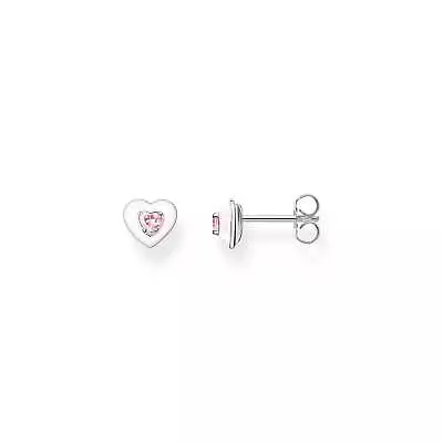 Genuine THOMAS SABO Pink Heart Stud Earrings • $139