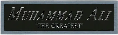 MUHAMMAD ALI NAMEPLATE For AUTOGRAPHED Signed Boxing TRUNKS-ROBE-PHOTO-GLOVES • $9.99