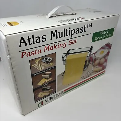 VillaWare Marcato Atlas Multipast Pasta Maker Machine Model 175 Italy 5 Types • $69.95