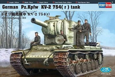 Hobbyboss 1:48 Scale Model Kit  - German Pz.Kpfw KV-2 754(r) Tank  HBB84819 • £15.78