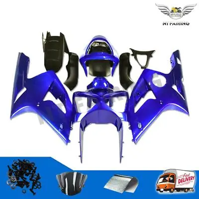 Fit For Kawasaki 2003-2004 ZX6R 636 Injection Fairing Plastics Set New Blue B010 • $419.99