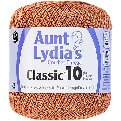 Aunt Lydia's Classic Crochet Thread Size 10-Copper Mist 154-0310 • £11.05