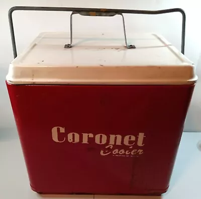 Coronet Cooler 1950's Metal Ice Chest Vintage • $34.99