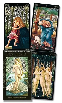 $26.55 • Buy Golden Botticelli Tarot - Gilt Foiled Box & Cards - 78 Card Deck & Guide Booklet