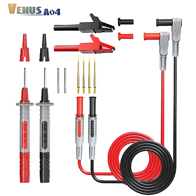 16 IN 1 Multimeter Test Lead Kit For Fluke Meter Electrical Alligator Clip Probe • £10.75