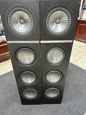 KEF Q500 Floorstanding Speakers (Pair) - Walnut • £350