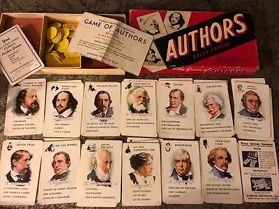 Complete 1943 Authors Game Salem Edition Card Parker Brothers Vintage • $14